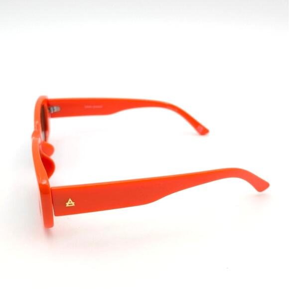 Aire Ceres Unisex Rectangle Sunglasses Neon Orange & Green Mono One Size - Picture 4 of 6